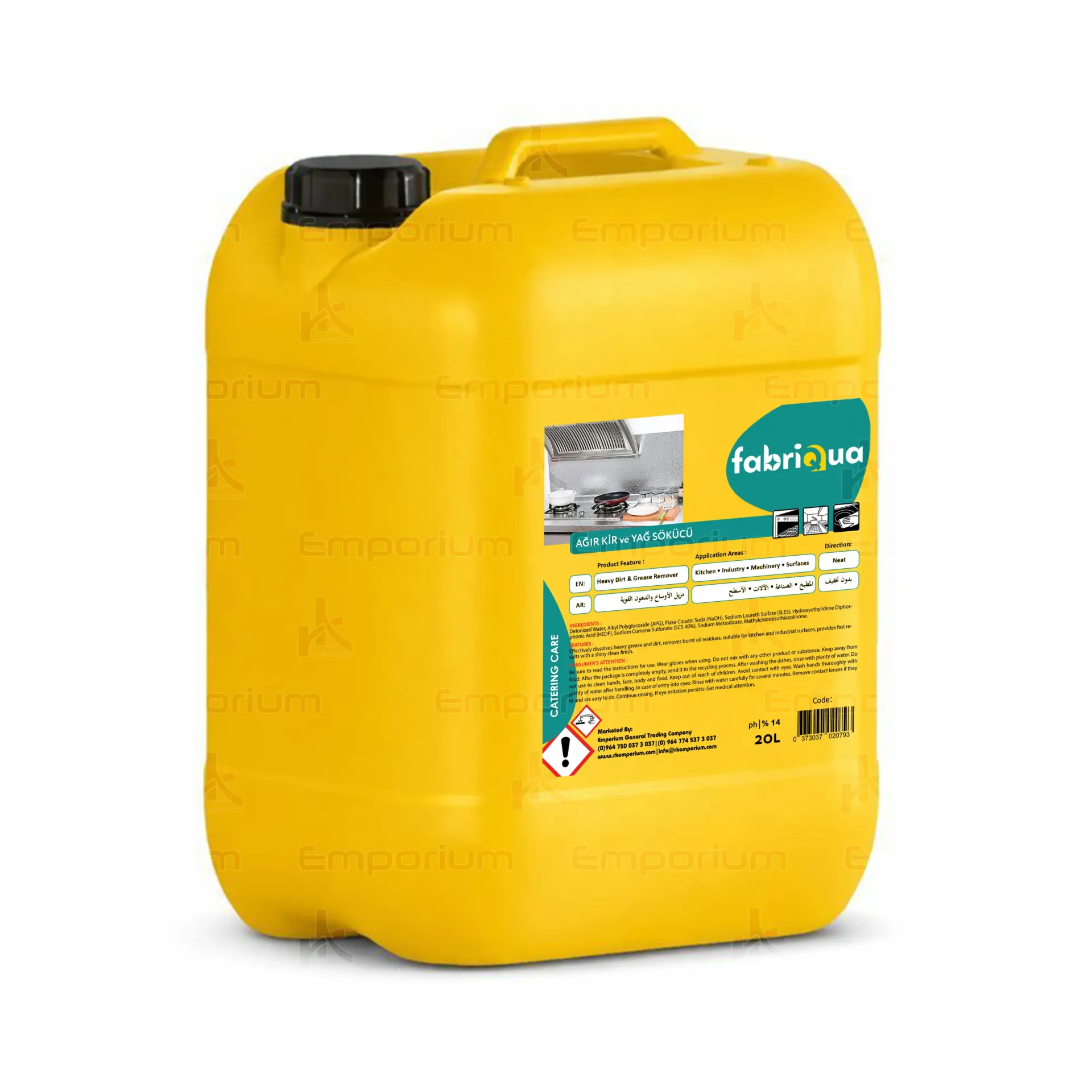 [chem-kitch-113] 20 KG Ağır Kir ve Yağ Sökücü