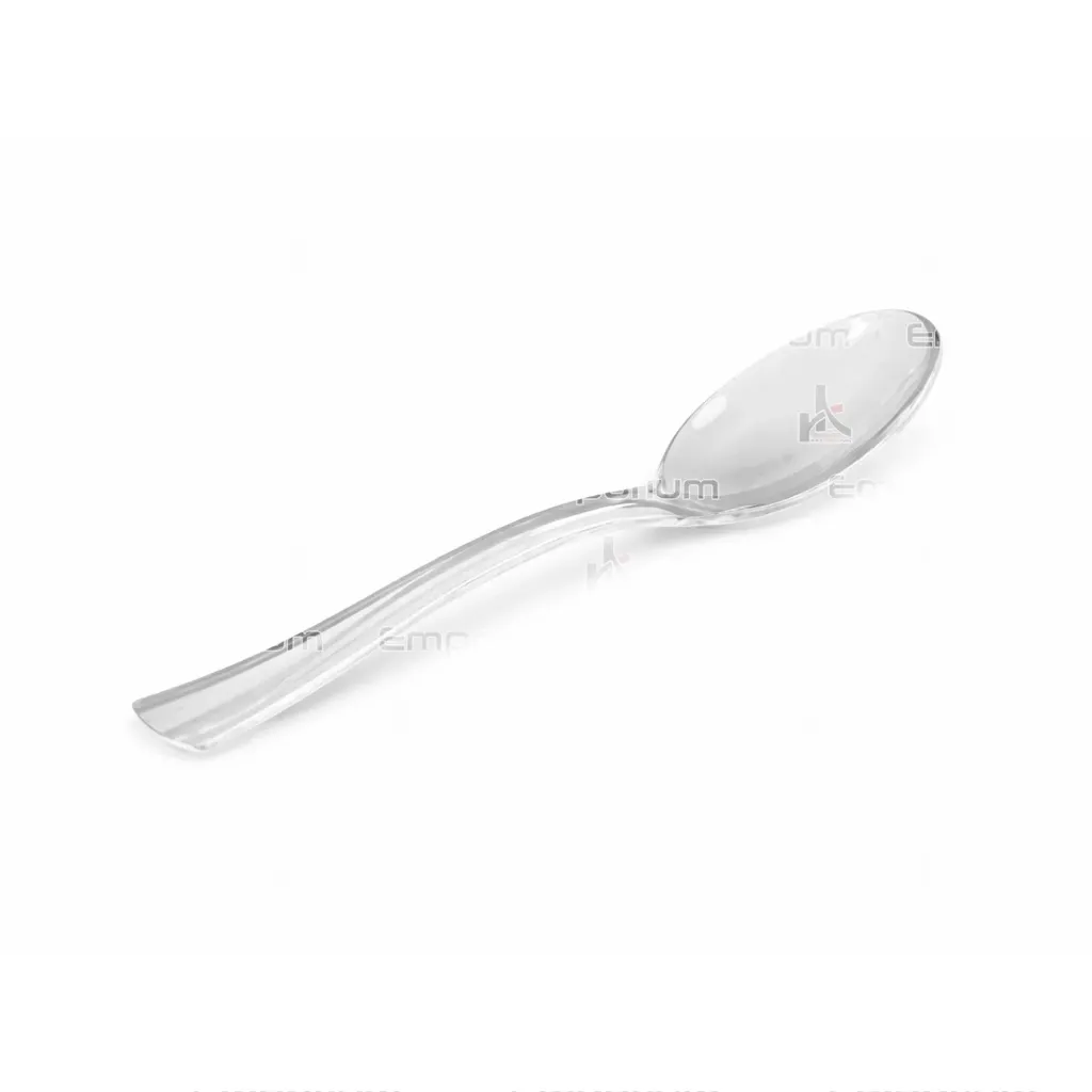 [kit-dispo-293-BEY] Kullan-At Plastik Çay Kaşığı (Beyaz)