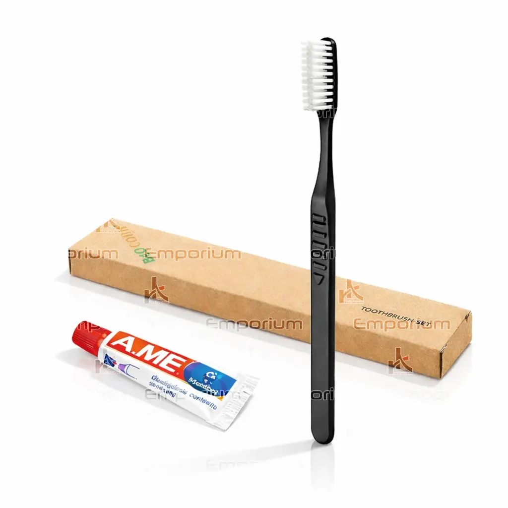 طقم أسنان فندقي بعلبة كرتونية